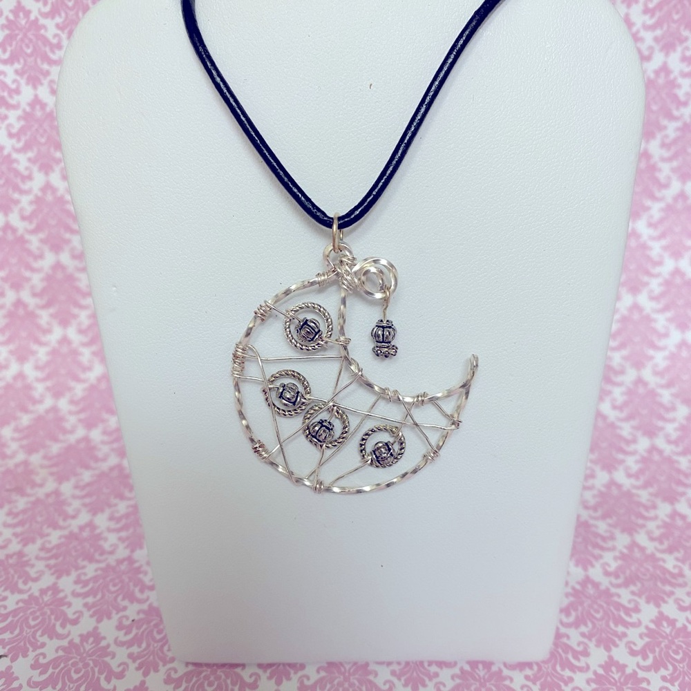 Handmade wire wrapped moon